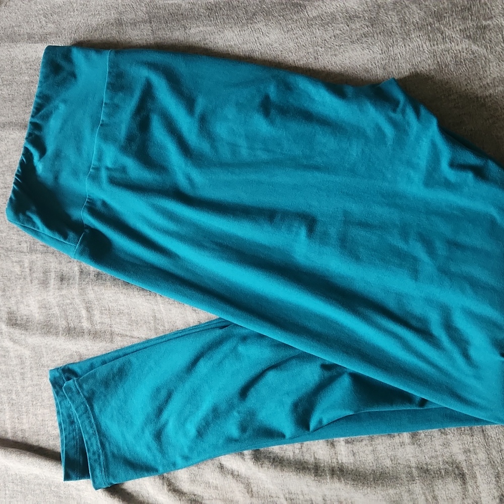 LulaRoe Teal Tall & Curvy Leggings - Picture 4 of 4